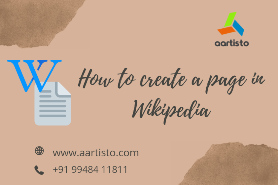 Create a Wikipedia page